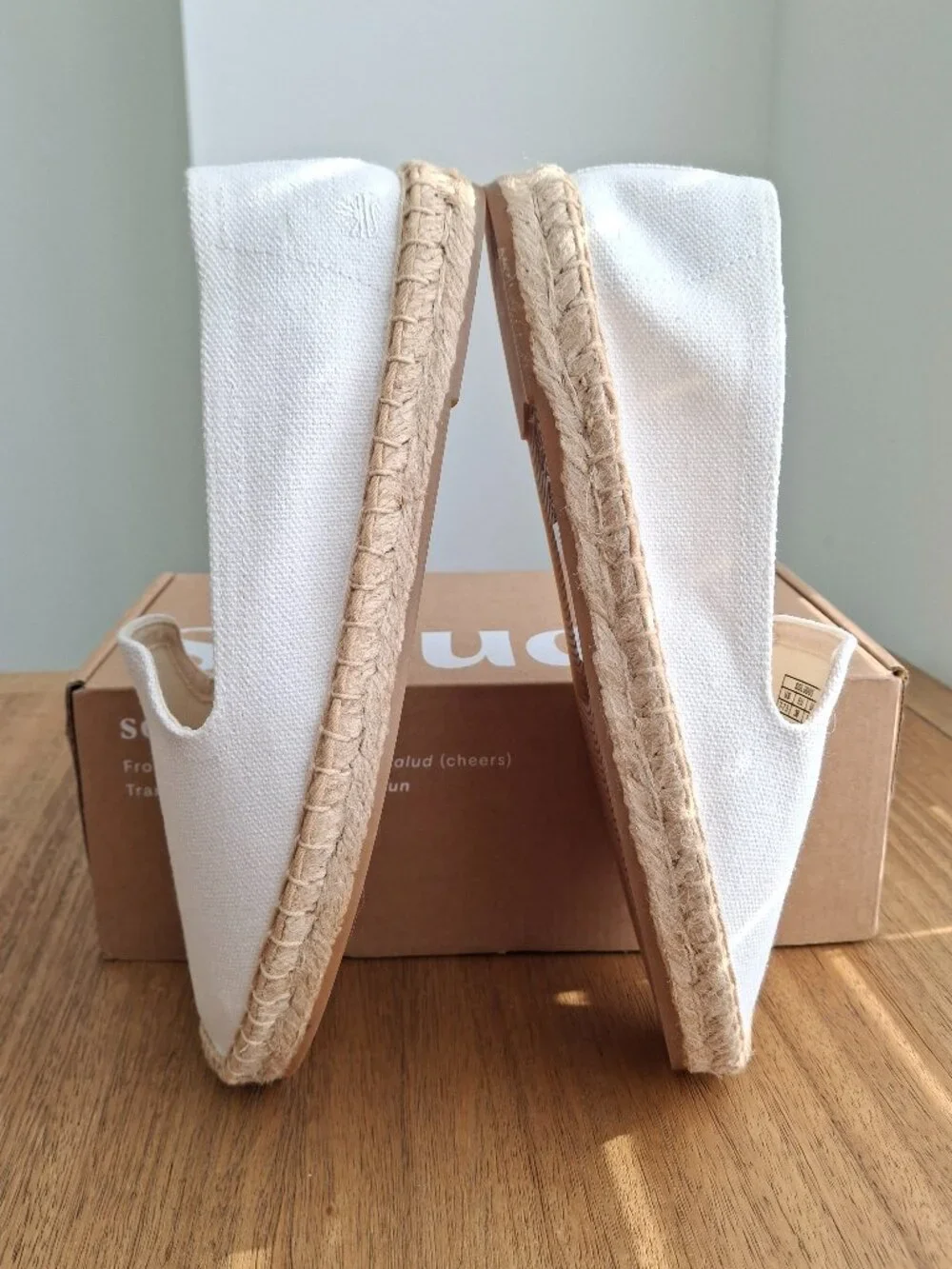(New) Soludos – Smoking‎ Slipper Canvas Espadrilles (White) – Women's 7-7.5